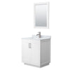 Custom image for White with Brushed Nickel Trim / White Carrara Marble / 24