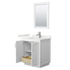 Custom image for White with Brushed Nickel Trim / White Quartz / 24