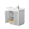 Custom image for White with Brushed Nickel Trim / White Quartz / No Mirror