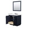 Custom image for Dark Blue with Brushed Nickel Trim / Carrara Cultured Marble / 34