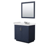 Custom image for Dark Blue with Brushed Nickel Trim / Carrara Cultured Marble / 34