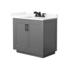 Custom image for Dark Gray with Matte Black Trim / Giotto Quartz / No Mirror