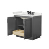 Custom image for Dark Gray with Matte Black Trim / White Quartz / No Mirror