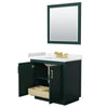 Custom image for Green with Brushed Gold Trim / White Cultured Marble / 34