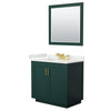 Custom image for Green with Brushed Gold Trim / White Quartz / 34