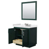 Custom image for Green with Brushed Nickel Trim / White Cultured Marble / 34