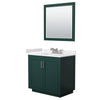 Custom image for Green with Brushed Nickel Trim / White Cultured Marble / 34