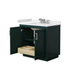 Custom image for Green with Brushed Nickel Trim / White Cultured Marble / No Mirror