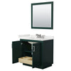 Custom image for Green with Brushed Nickel Trim / White Quartz / 34
