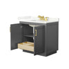 Custom image for Dark Gray with Brushed Gold Trim / Giotto Quartz / No Mirror