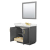 Custom image for Dark Gray with Brushed Gold Trim / White Quartz / 34