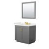 Custom image for Dark Gray with Brushed Gold Trim / White Quartz / 34