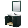 Custom image for Green with Matte Black Trim / Carrara Cultured Marble / 34