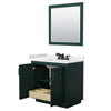 Custom image for Green with Matte Black Trim / White Cultured Marble / 34