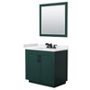 Custom image for Green with Matte Black Trim / White Cultured Marble / 34
