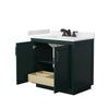 Custom image for Green with Matte Black Trim / White Cultured Marble / No Mirror