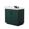 Custom image for Green with Matte Black Trim / White Quartz / No Mirror