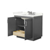 Custom image for Dark Gray with Brushed Nickel Trim / Giotto Quartz / No Mirror