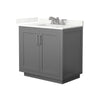 Custom image for Dark Gray with Brushed Nickel Trim / Giotto Quartz / No Mirror