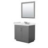 Custom image for Dark Gray with Brushed Nickel Trim / White Cultured Marble / 34