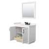 Custom image for White with Matte Black Trim / Carrara Cultured Marble / 34