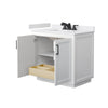 Custom image for White with Matte Black Trim / White Cultured Marble / No Mirror