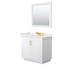 Custom image for White with Brushed Gold Trim / White Quartz / 34