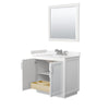 Custom image for White with Brushed Nickel Trim / Carrara Cultured Marble / 34