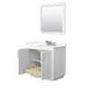 Custom image for White with Brushed Nickel Trim / Giotto Quartz / 34