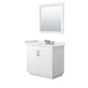 Custom image for White with Brushed Nickel Trim / White Cultured Marble / 34