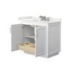 Custom image for White with Brushed Nickel Trim / White Quartz / No Mirror