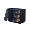 Custom image for Dark Blue with Brushed Gold Trim / No Mirror