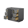 Custom image for Dark Gray with Brushed Gold Trim / No Mirror