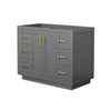 Custom image for Dark Gray with Brushed Gold Trim / No Mirror
