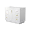Custom image for White with Brushed Gold Trim / No Mirror