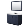 Custom image for Dark Blue with Matte Black Trim / White Cultured Marble / 46