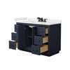 Custom image for Dark Blue with Matte Black Trim / White Quartz / No Mirror