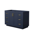 Custom image for Dark Blue with Brushed Gold Trim / No Mirror