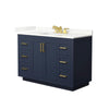 Custom image for Dark Blue with Brushed Gold Trim / Giotto Quartz / No Mirror