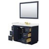 Custom image for Dark Blue with Brushed Gold Trim / White Quartz / 46