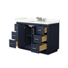 Custom image for Dark Blue with Brushed Nickel Trim / Giotto Quartz / No Mirror