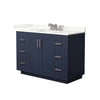 Custom image for Dark Blue with Brushed Nickel Trim / Giotto Quartz / No Mirror