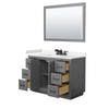 Custom image for Dark Gray with Matte Black Trim / Carrara Cultured Marble / 46