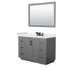 Custom image for Dark Gray with Matte Black Trim / White Cultured Marble / 46