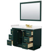 Custom image for Green with Brushed Gold Trim / Carrara Cultured Marble / 46
