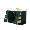 Custom image for Green with Brushed Gold Trim / Giotto Quartz / No Mirror