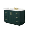 Custom image for Green with Brushed Gold Trim / White Quartz / No Mirror