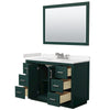 Custom image for Green with Brushed Nickel Trim / Carrara Cultured Marble / 46