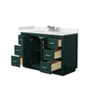 Custom image for Green with Brushed Nickel Trim / Carrara Cultured Marble / No Mirror