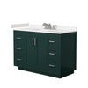 Custom image for Green with Brushed Nickel Trim / Carrara Cultured Marble / No Mirror